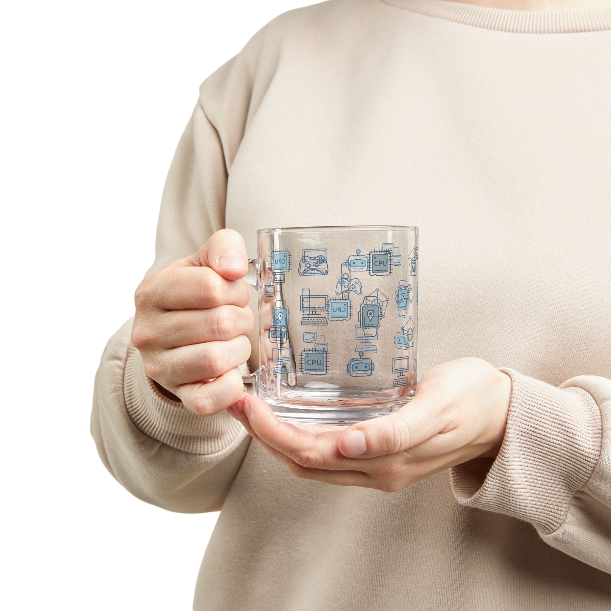 Tech-Themed 10oz Glass Mug | Perfect for Gamers, Programmers & Tech Lovers, Great Gift for Birthdays, Christmas, or Celebrations